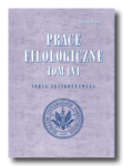Prace FILOLOGICZNE <br> Seria językoznawcza <br> Tom LVI