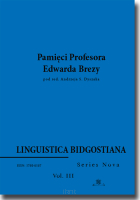 Linguistica Bidgostiana.  Series Nova.  Vol. 3