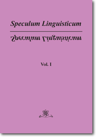 Speculum Linguisticum. Vol. I