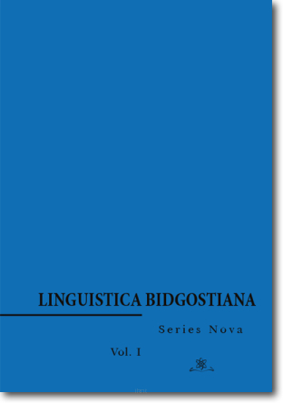 Linguistica Bidgostiana.  Series Nova.  Vol. 1