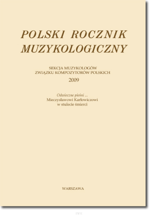 Polski Rocznik Muzykologiczny 2009